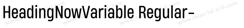 HeadingNowVariable Regular字体转换